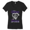 i'm not spoiled my husband just loves me Women's V-Neck T-Shirt