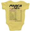March Girl Facts Pisces Baby Onesie