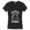 Never Underestimate A Man Who Watches Black Mirror And Was Born in Women's V-Neck T-Shirt