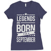 legends are born in september Ladies Fitted T-Shirt