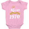kings are born in 1970 Baby Onesie