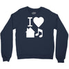 i love house music dj baseball Crewneck Sweatshirt