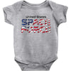 United States Space Force American Flag Baby Bodysuit