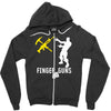 finger guns batle royal gaming Zipper Hoodie