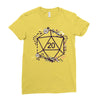 20 Dice Flowers Ladies Fitted T-Shirt