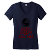 keep calm and kill him Women's V-Neck T-Shirt