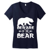 Beware Of The Bear Women's V-Neck T-Shirt