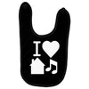 i love house music dj baseball Baby Bibs