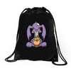 zombie bunny loves brains Drawstring Bags