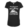 all aboard hot mess express train Maternity Scoop Neck T-shirt