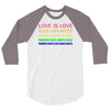 love is love, black lives matter, climate change is real, immigrants m 3/4 Sleeve Shirt