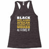 melanin african american woman Racerback Tank