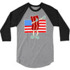 bacon american flag dab 3/4 Sleeve Shirt