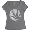 cannabis fingerprinting (white) Women's Triblend Scoop T-shirt