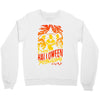 crazy halloween pit lady Crewneck Sweatshirt