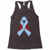 stomach cancer ribbon and rose Racerback Tank