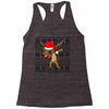 christmas reindeer dabbing Racerback Tank