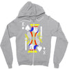party king design funny humor cool graph baseball Zipper Hoodie