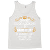 Smart Good Looking Hairstylist Doesnt Get Better Than Tank Top