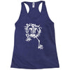 a skeleton crawling Racerback Tank