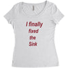 i finally fixed the sink Women's Triblend Scoop T-shirt