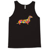 dachshund flower 2 Tank Top