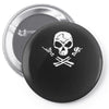 rock skull Pin-back button