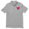 Eroded Texas Map With Flag Polo Shirt
