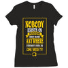 nobody exists on purpose Ladies Fitted T-Shirt
