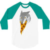 pizza wolf 3/4 Sleeve Shirt