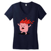 marshmallow prend feu Women's V-Neck T-Shirt