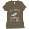 narwhals Ladies Fitted T-Shirt