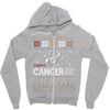 santa cancer  christmas ugly t shirts Zipper Hoodie