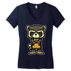 angry raccoon Women's V-Neck T-Shirt