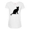 cat black had Maternity Scoop Neck T-shirt