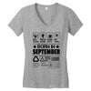 Born In September Women's V-Neck T-Shirt