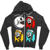 pac skull copy Zipper Hoodie