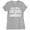 papa gift day shirt grandfather tee best Ladies Fitted T-Shirt