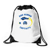 end human captivity Drawstring Bags
