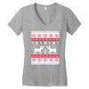 reindeer christmas ugly sweater Women's V-Neck T-Shirt