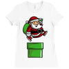 santa jumps Ladies Fitted T-Shirt