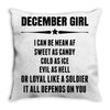 Super December Girl Throw Pillow