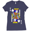party king design funny humor cool graph baseball Ladies Fitted T-Shirt