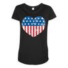 usa flag 2 Maternity Scoop Neck T-shirt