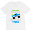 monster truck shirt for boys toddlers V-Neck Tee