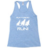 run forest run white color Racerback Tank