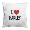 i love harley Throw Pillow