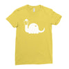 apatosaurus white Ladies Fitted T-Shirt