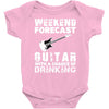 weekend forcast guitar with a chance of drinking Baby Onesie