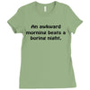 awkward morning funny t shirt sex humor college s 3xl Ladies Fitted T-Shirt